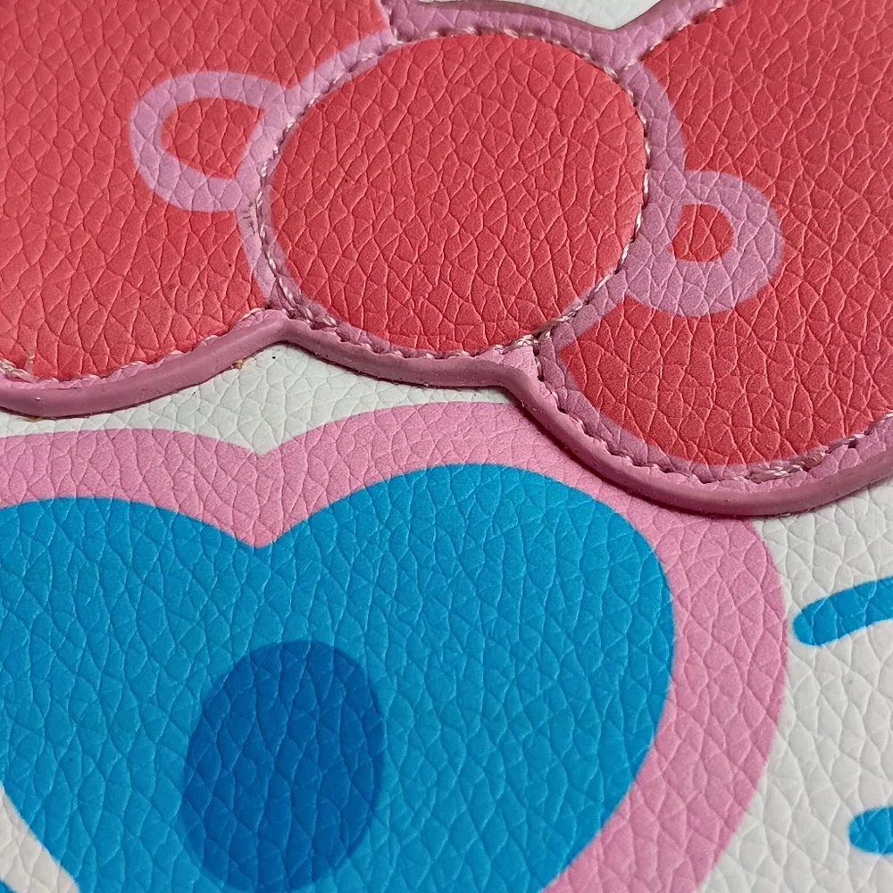Hello Kitty Kids Adults White Wallet with Pink Bow and Blue Heart Sunglasses